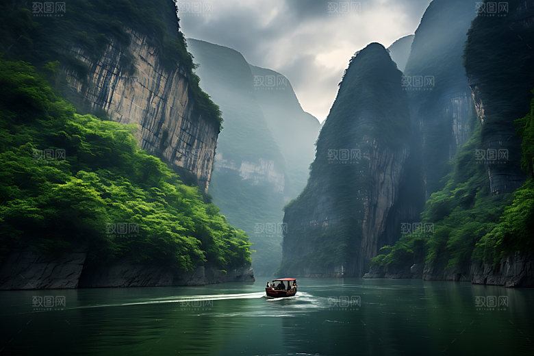 峡谷风光景色山谷摄影图