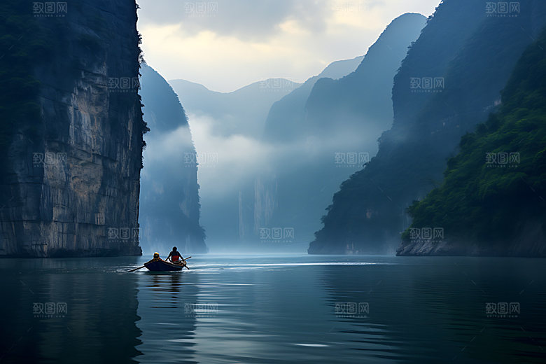 峡谷风光自然辽阔摄影图