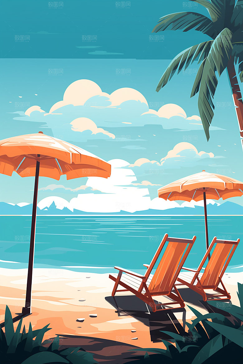 夏季海边夏天大海素材