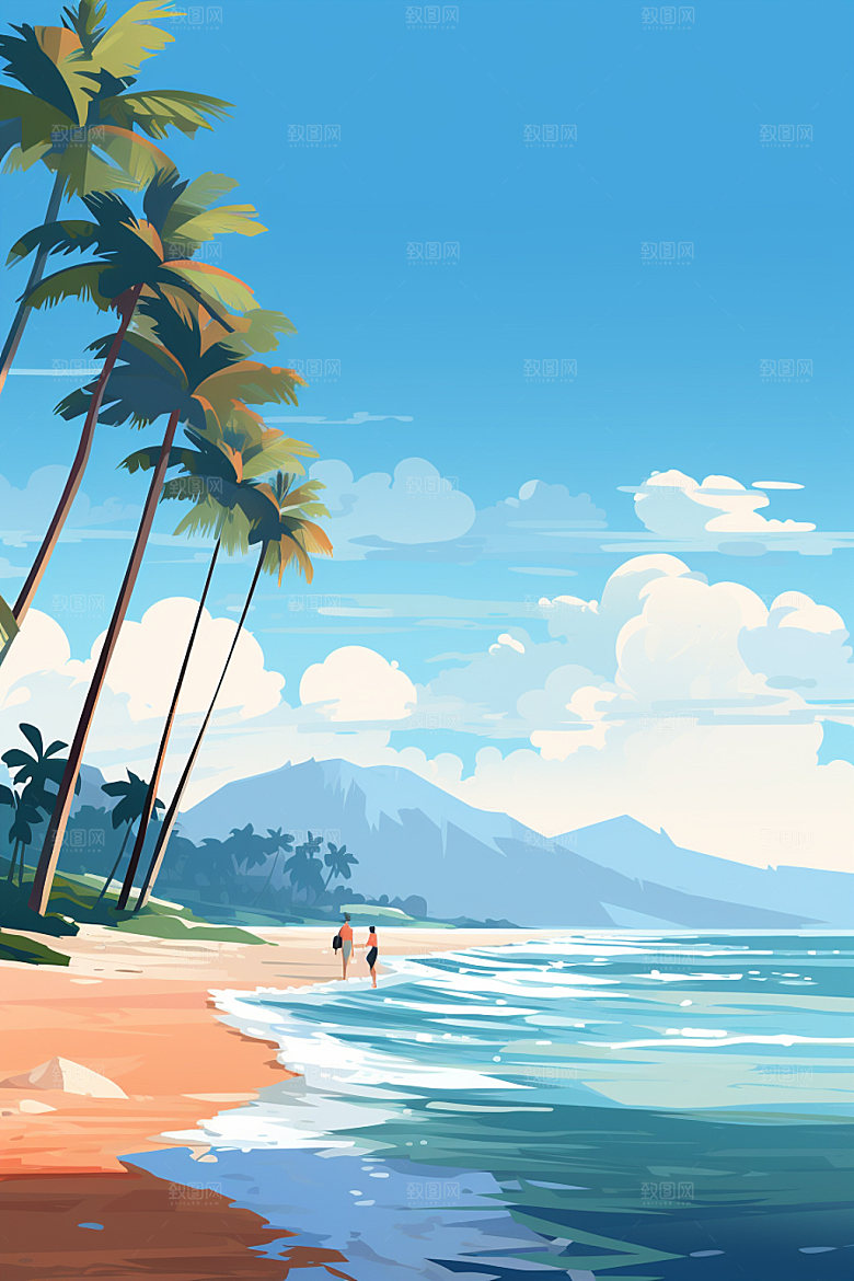 夏季海边夏天大海素材