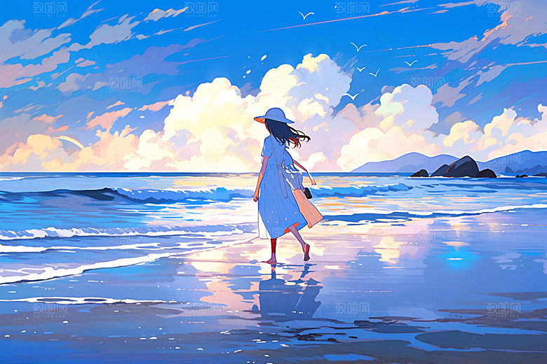 夏季海边旅行夏日素材
