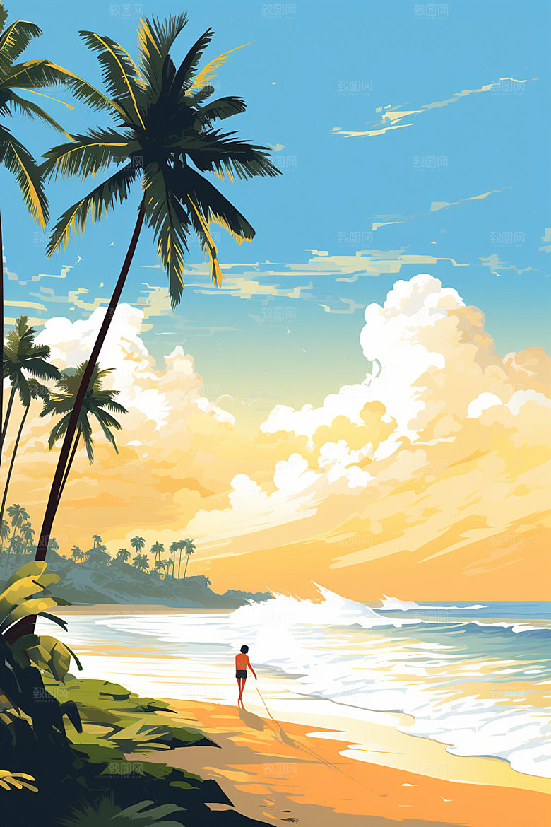 夏季海边大海夏日素材
