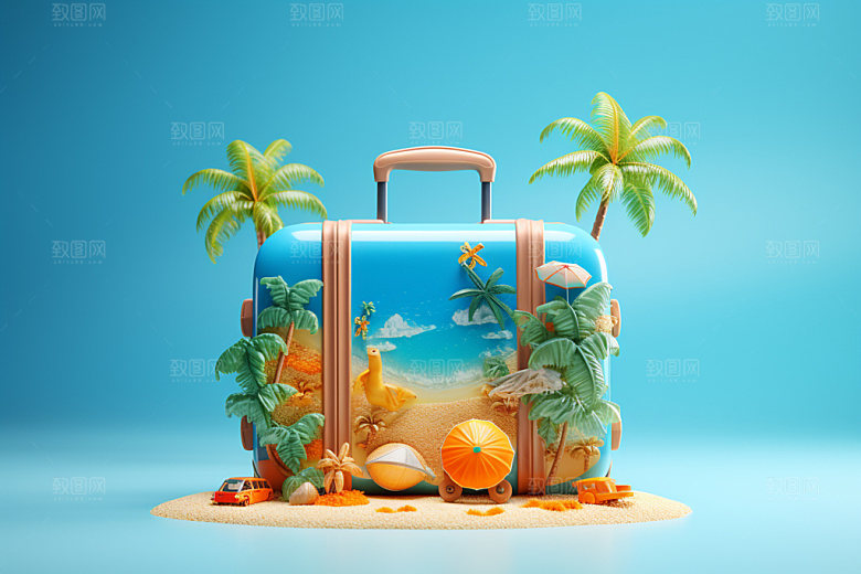 夏季物品海边度假素材