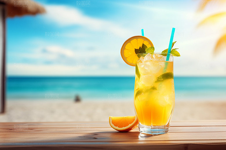 夏季物品解暑海边素材