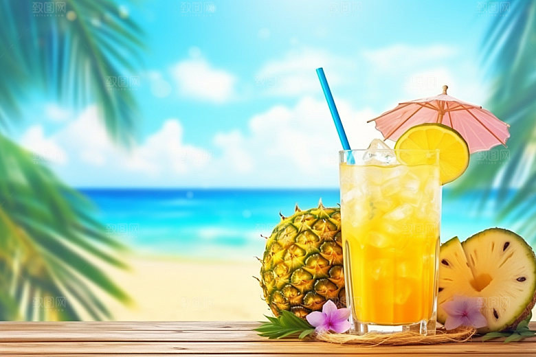 夏季物品清凉海边素材