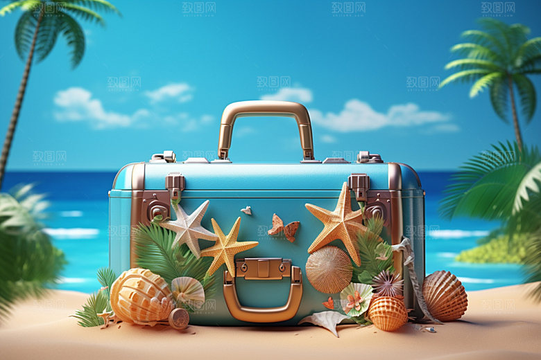 夏季物品海边高清素材