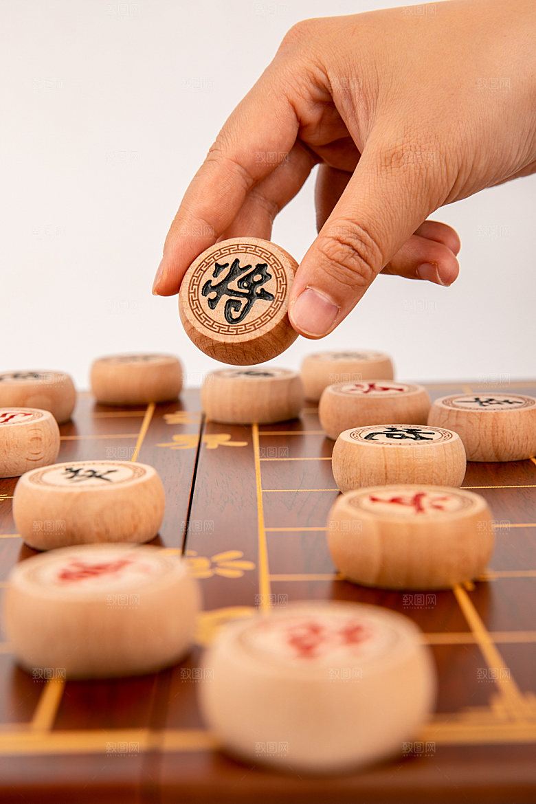 象棋对弈高清摄影图