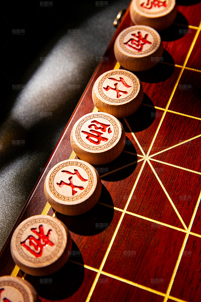 象棋休闲对弈摄影图