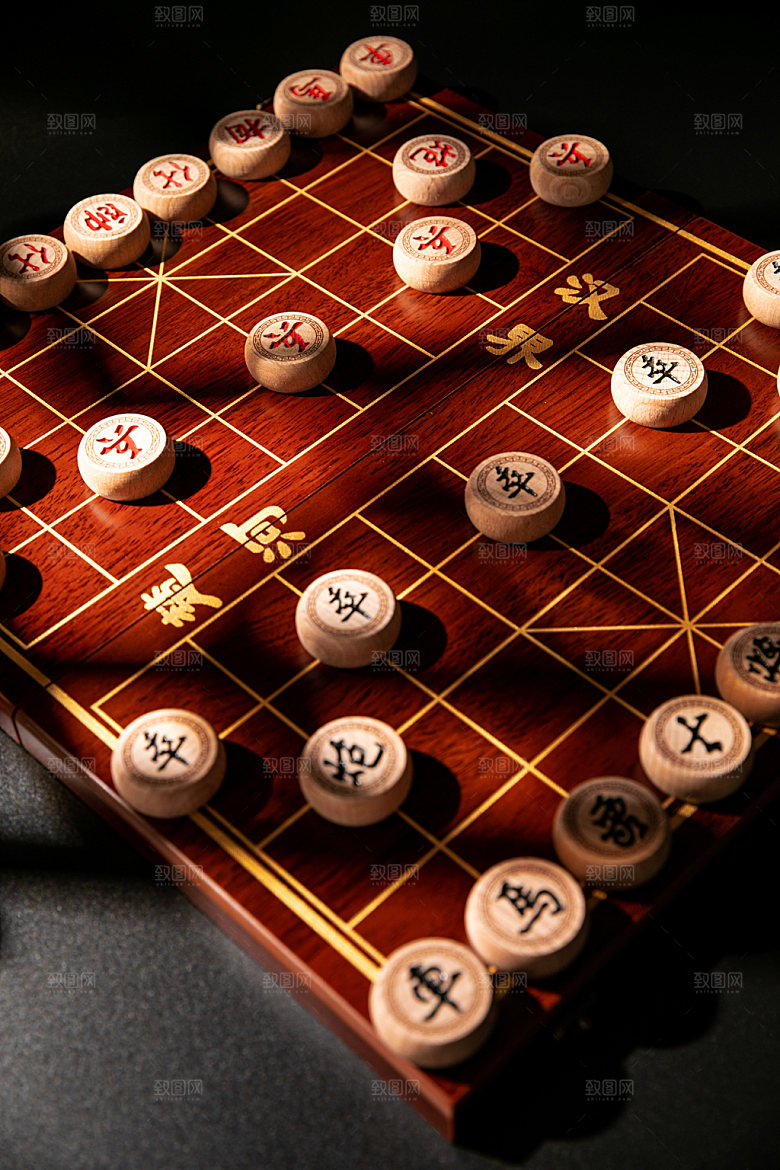 象棋棋牌对弈摄影图