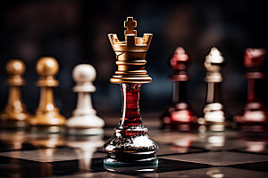 国际象棋决策高清摄影图