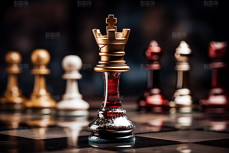 国际象棋决策高清摄影图
