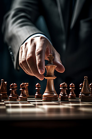 国际象棋商务企业文化摄影图