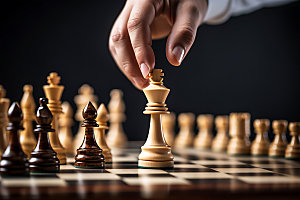 国际象棋对弈企业精神摄影图