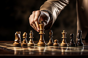 国际象棋商业规划高清摄影图
