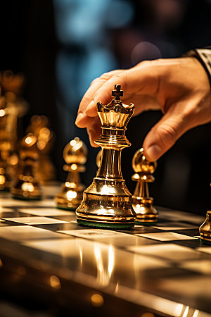 国际象棋博弈企业文化摄影图