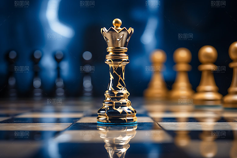 国际象棋博弈决策摄影图