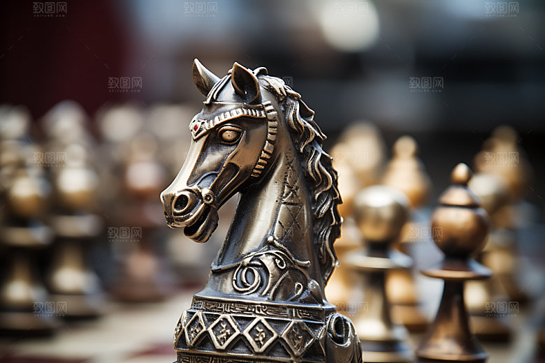 国际象棋对弈企业文化摄影图