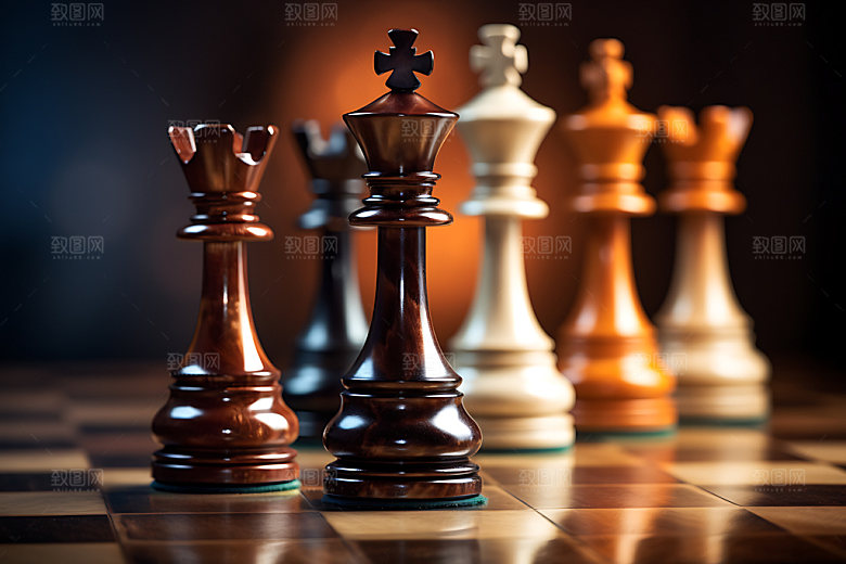 国际象棋企业文化企业精神摄影图