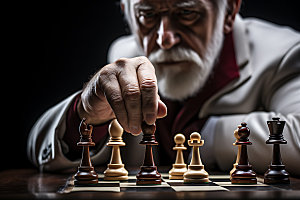 国际象棋商务商业规划摄影图