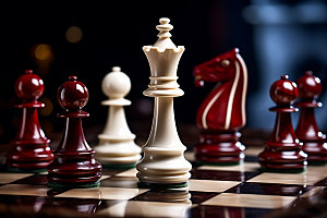国际象棋博弈企业精神摄影图