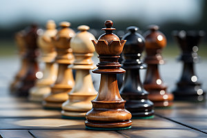 国际象棋下棋企业文化摄影图