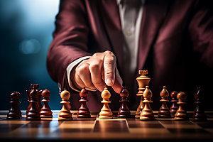 国际象棋博弈高清摄影图