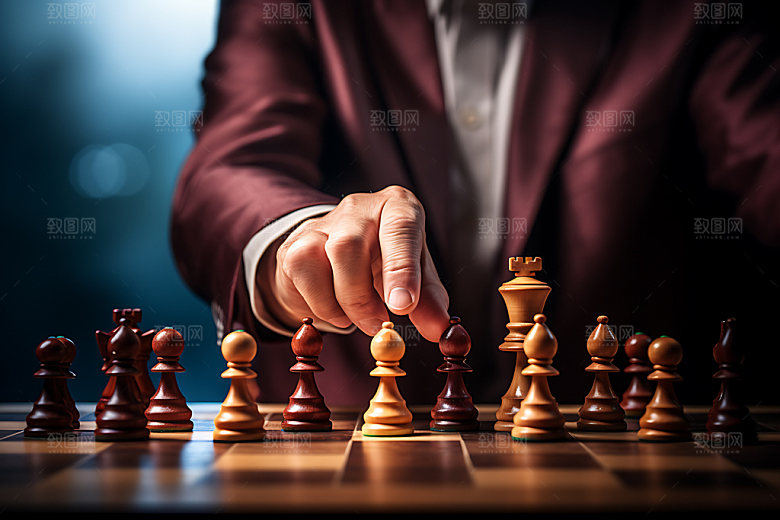国际象棋博弈高清摄影图
