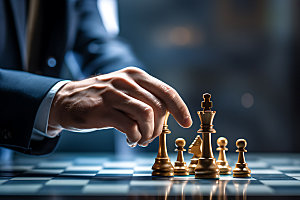 国际象棋企业文化决策摄影图
