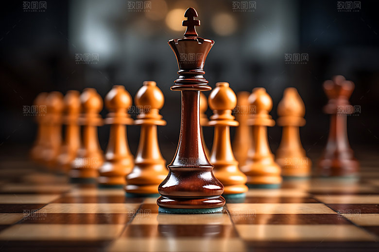 国际象棋决策博弈摄影图
