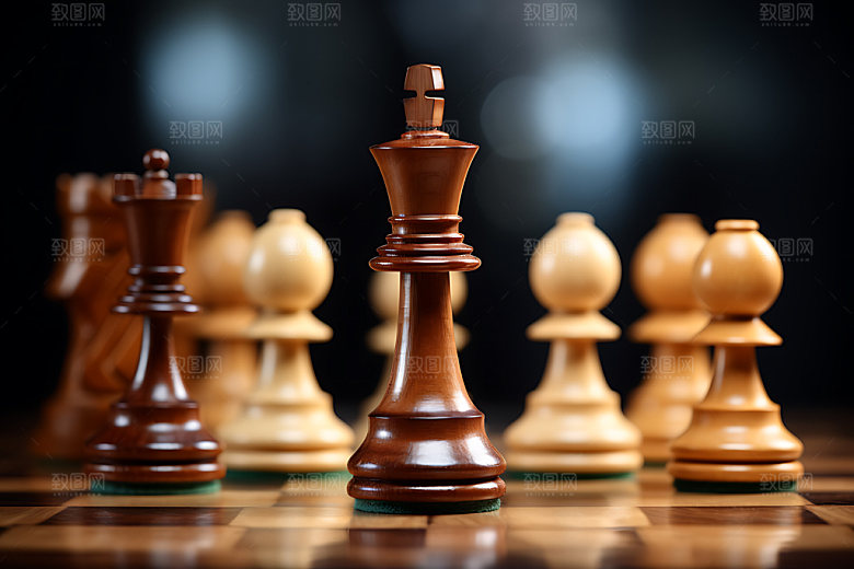 国际象棋对弈企业文化摄影图