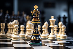 国际象棋对弈企业精神摄影图