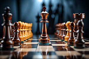 国际象棋商业规划商务摄影图