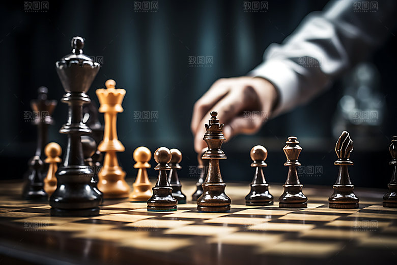 国际象棋对弈企业文化摄影图
