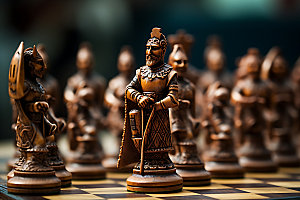 国际象棋决策企业文化摄影图