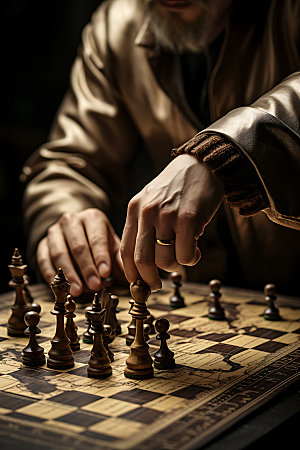 国际象棋高清决策摄影图