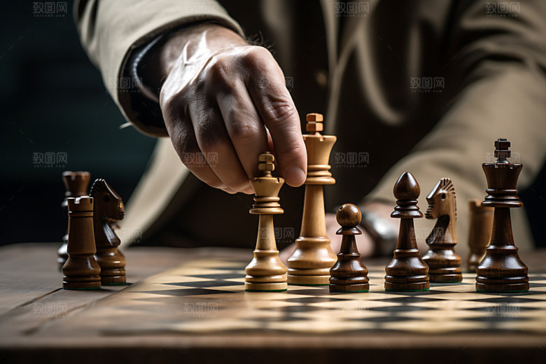 国际象棋商务企业文化摄影图