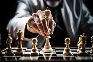 国际象棋高清对弈摄影图