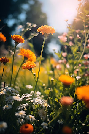 向日葵自然花海摄影图