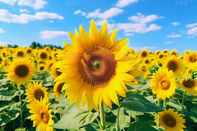 向日葵植物花卉摄影图