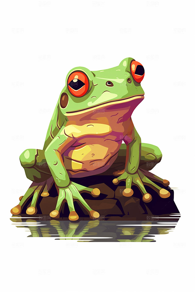 像素风狗手绘插画矢量素材
