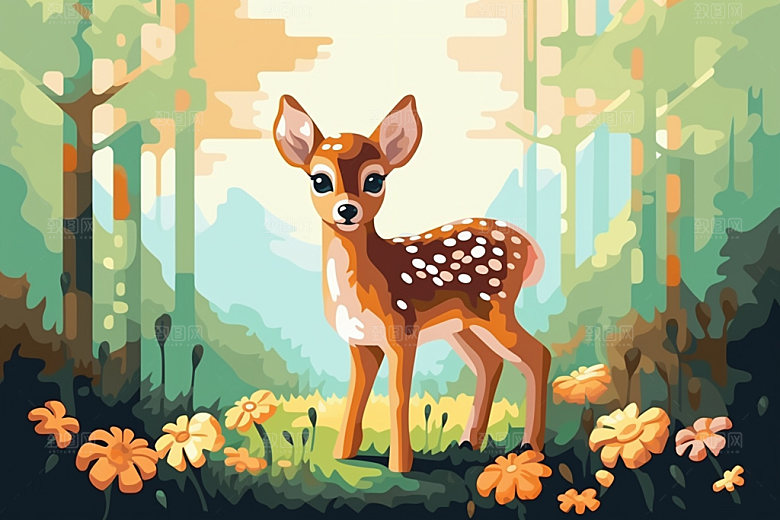 像素风彩色手绘插画矢量素材