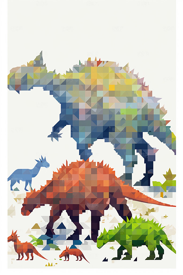 像素风手绘插画熊矢量素材