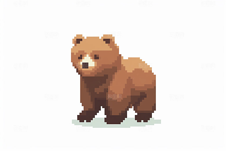 像素风狐狸手绘插画矢量素材