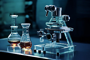 显微镜实验室医疗素材