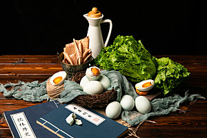 咸鸭蛋烹饪端午摄影图