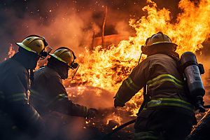 消防员救火紧急救援救援摄影图