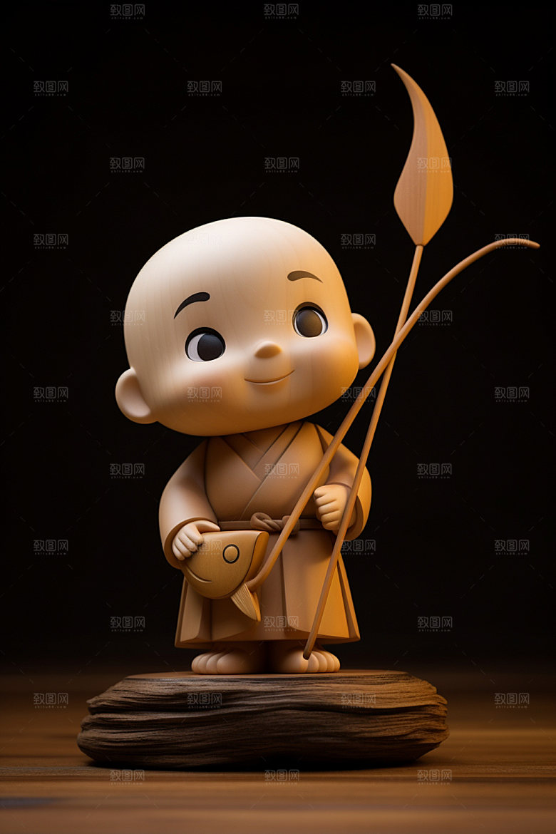 小和尚小师傅佛系模型
