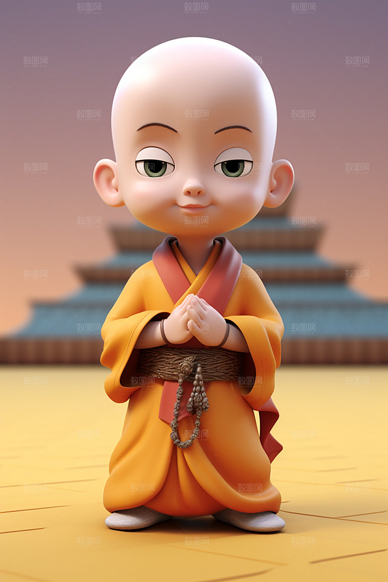 小和尚3D小沙弥模型