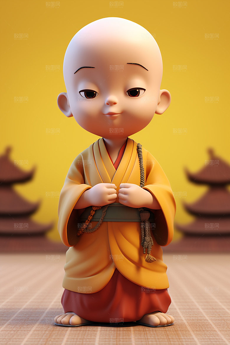小和尚小师傅小沙弥模型