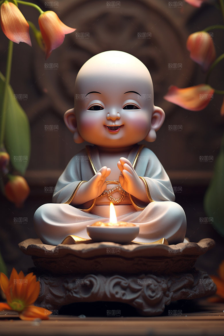 小和尚佛系3D模型